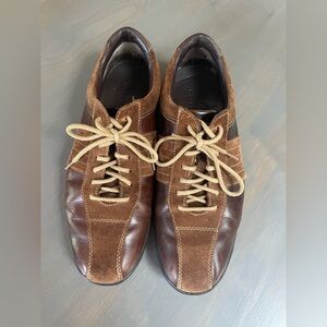 Cole Haan Men's Brown Leather and Suede Sneakers 10